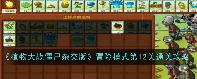 【攻略】植物大战僵尸杂交版第关冒险模式通关技巧分享