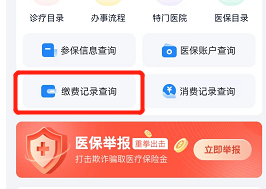 《湘医保》查询缴费记录方法